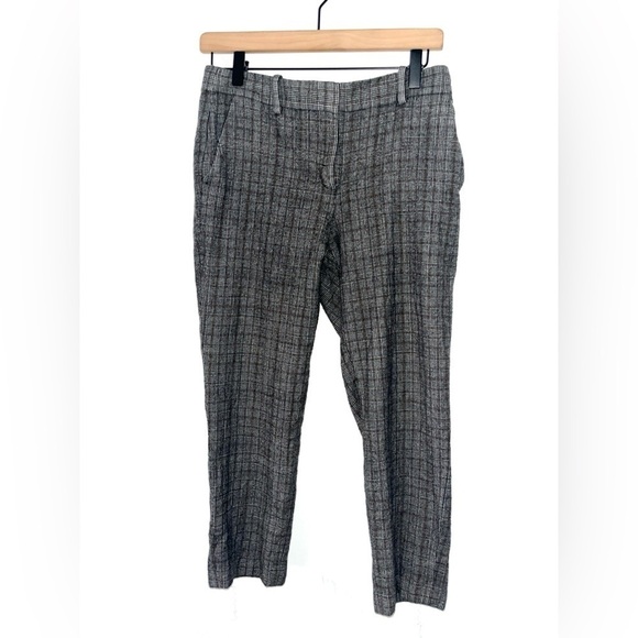 THEORY Wool Plaid Trouser Pants Size 4 - Picture 1 of 12
